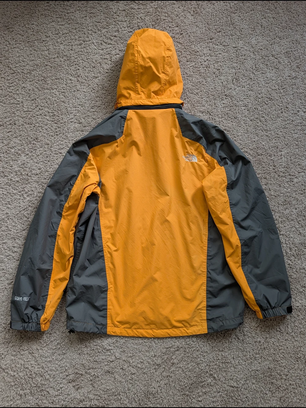 North Face Mens Yellow Gold Gray Vintage 90s Raintex NP10311 Gore-Tex Jacket L